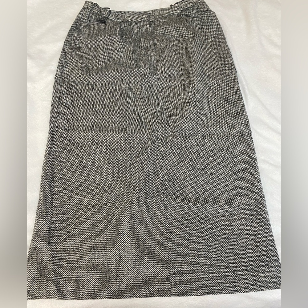 Vtg Lauren Ralph Lauren Elegant Wool Maxi Skirt Pockets